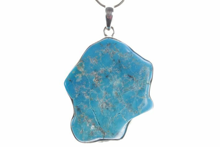 Kingman Turquoise Pendant (Necklace) - Sterling Silver #353929